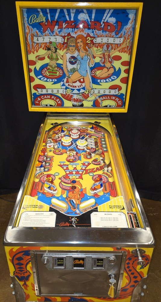 Restored Wizard! Pinball Machine (Bally) 1975