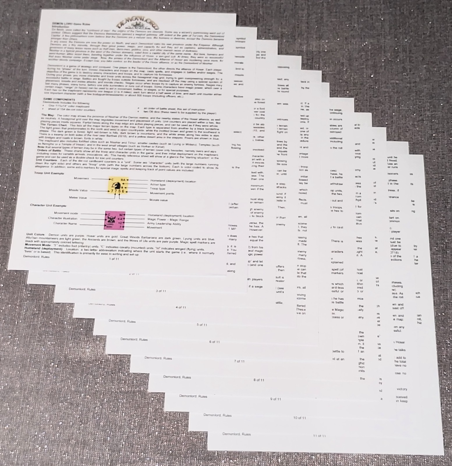 *NEW* DemonLord, Fantasy, Complete game 156 counters +Rules +Quick ref +A2 map.