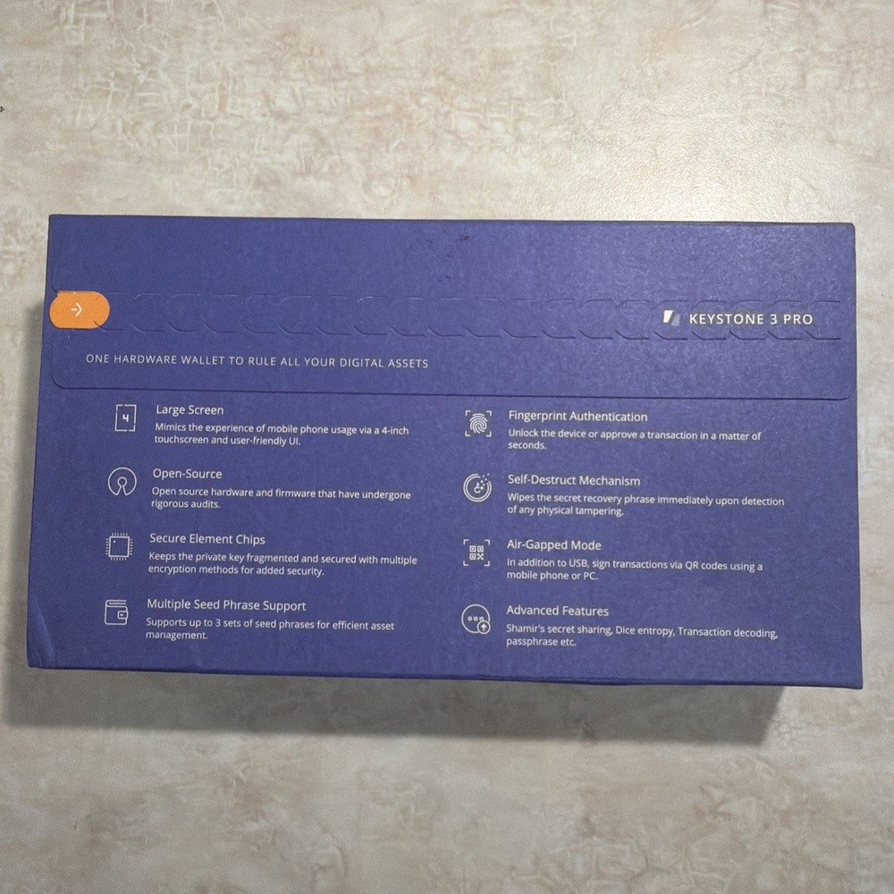 Keystone ~ Cryptocurrency Hardware Wallet Air-gapped Keystone 3 Pro Touch Screen