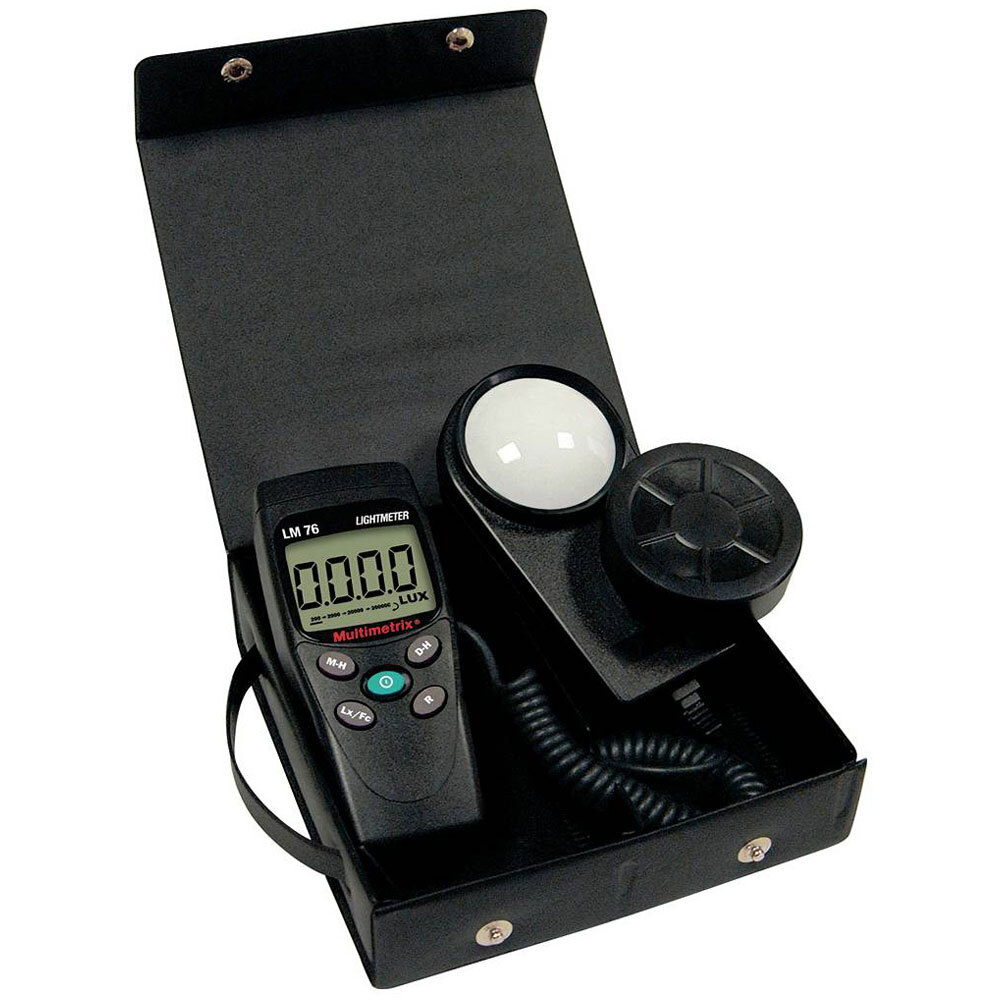 Multimetrix P06236201 LM 76 Luxmeter 0-200000 LX Removable Sensor