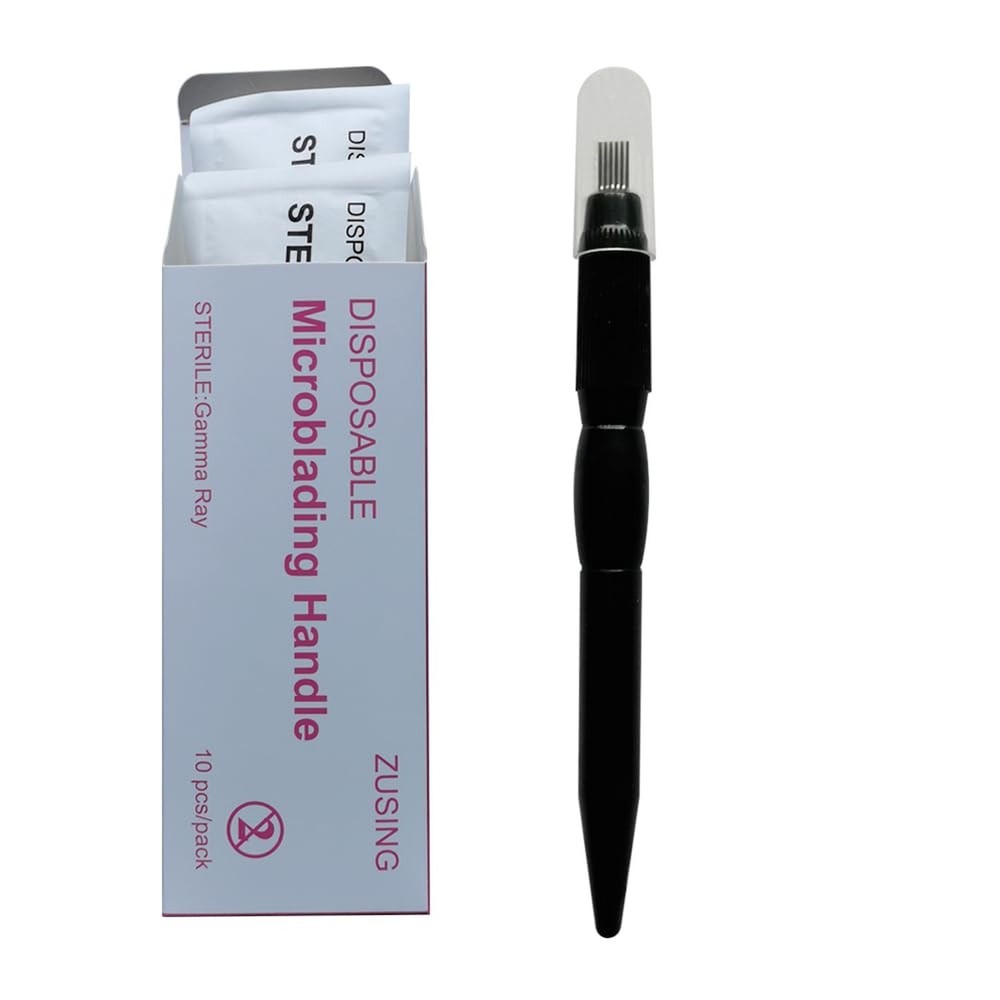 Flat Microblading Shading Pen With a Cap Disposable Microblading Pen 10 pcs/p...