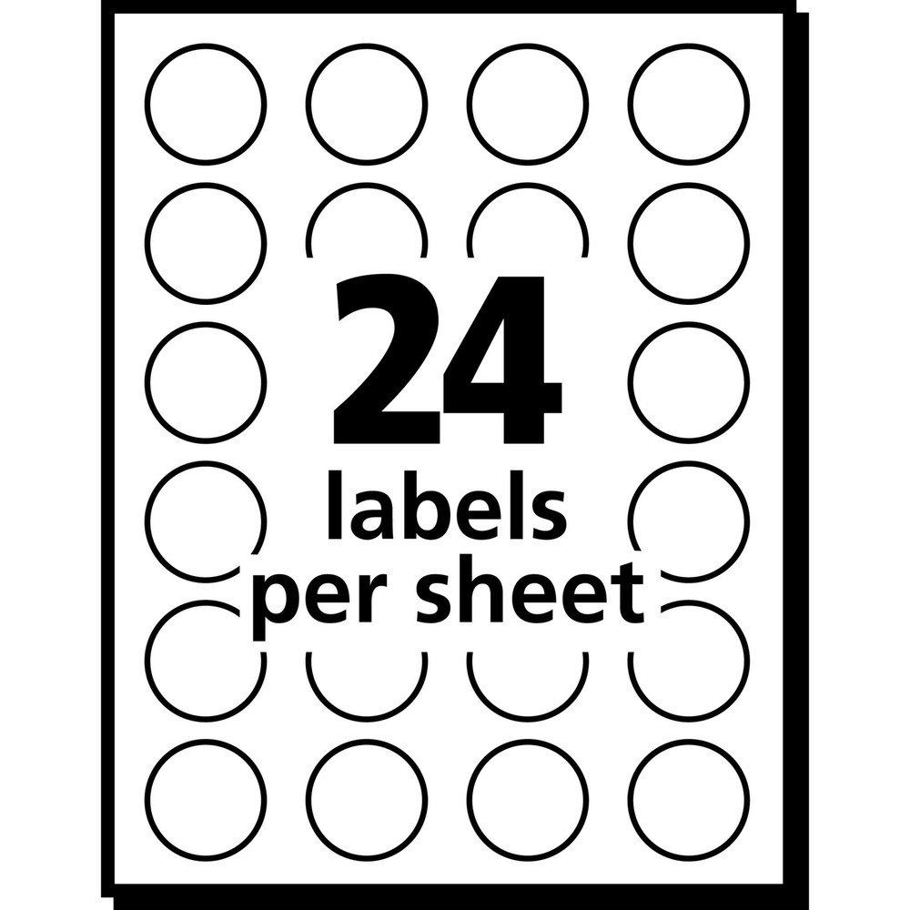 Removable Labels, 3/4" Round, 1008/PK, Assorted