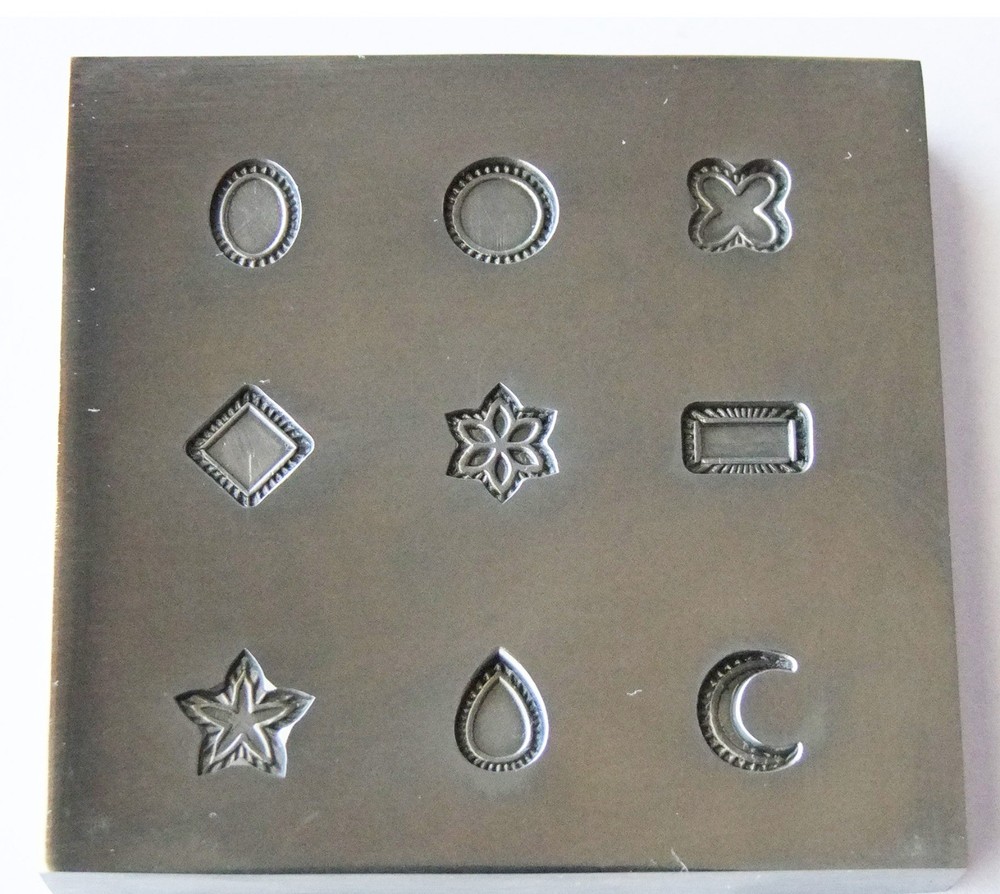 Shot Plate 9 Designs Assorted Shapes With Borders  Impression dies