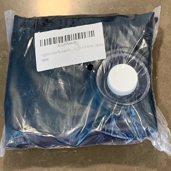 NiP Portable Weighted Base PVC Umbrella Stand Water Bag Up to 60 LBS 16x16"