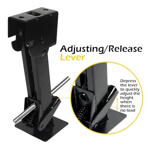 50970 Trailer Swing Down Stabilizer Jacks Telescoping RV Camper Black