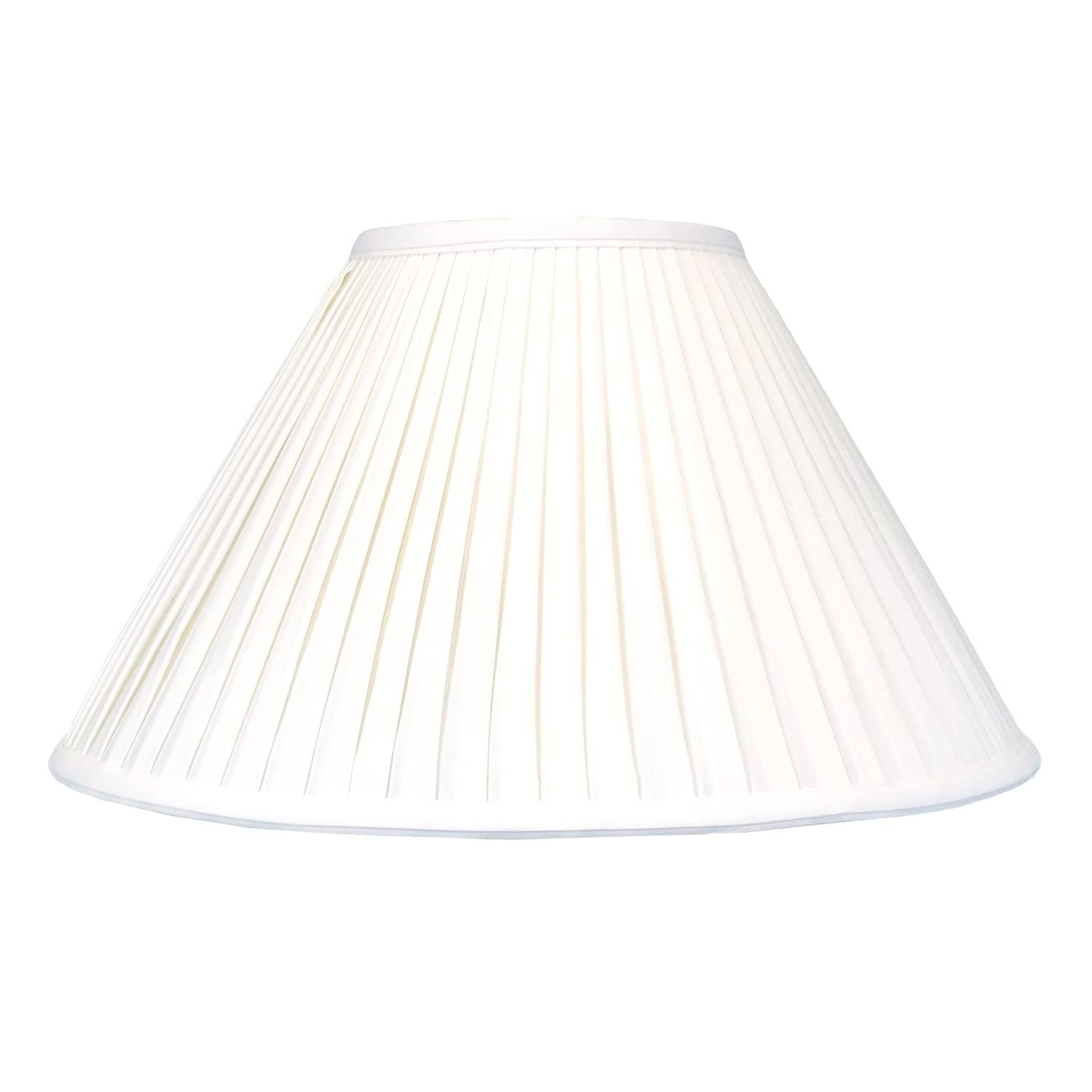 Royal Designs Coolie Empire Side Pleat Basic Lamp Shade White 6" x 18" x 11.5