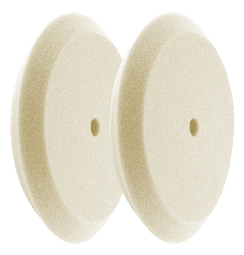 HI-BUFF 8" Foam Buffing Pads, Fits 7" Backer, Slant Design, Hook & Loop (2 Pack)