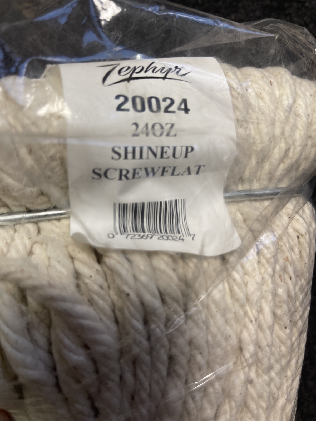 Zephyr ShineUp Screwflat 4 Ply Cotton Mophead, Mop 24 Ounce