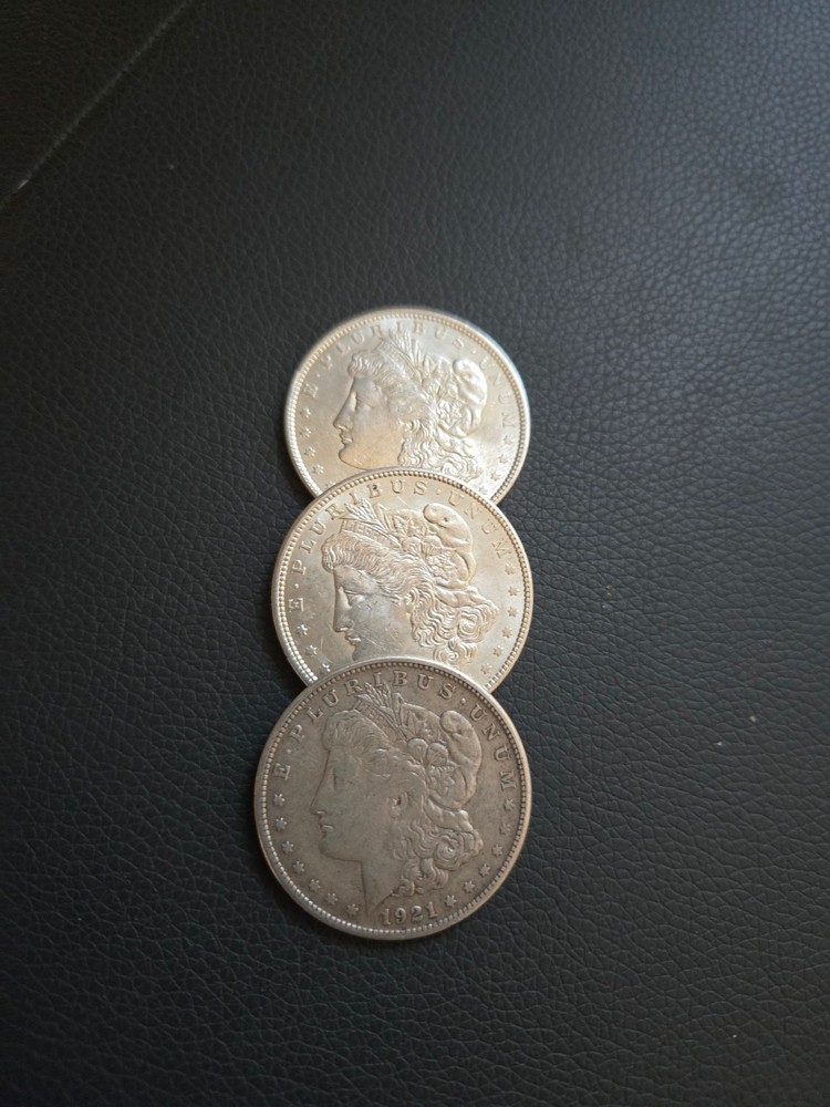 3x 1921 Morgan Dollar