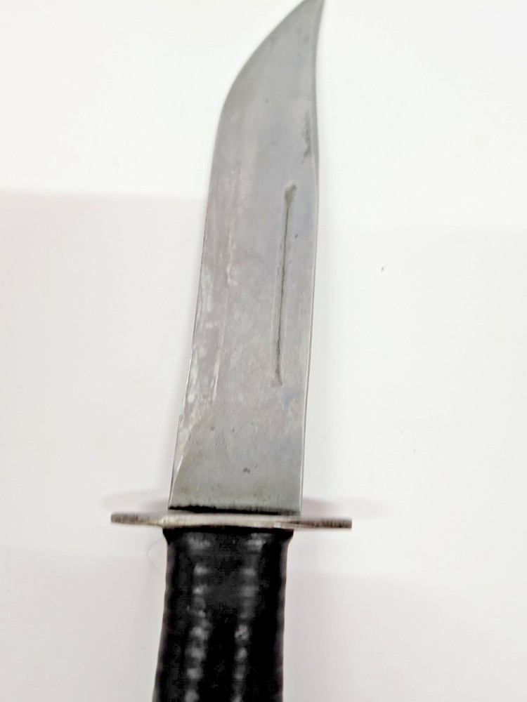 Vintage Knife with Leather Wrapped Handle & Sheath