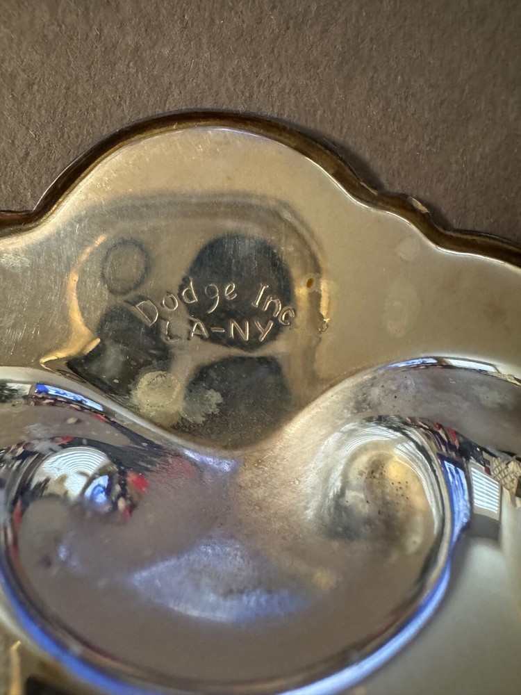 PAIR OF DODGE INC SILVERPLATE METAL SHELL SHAPE CANDY NUT DISHES VINTAGE