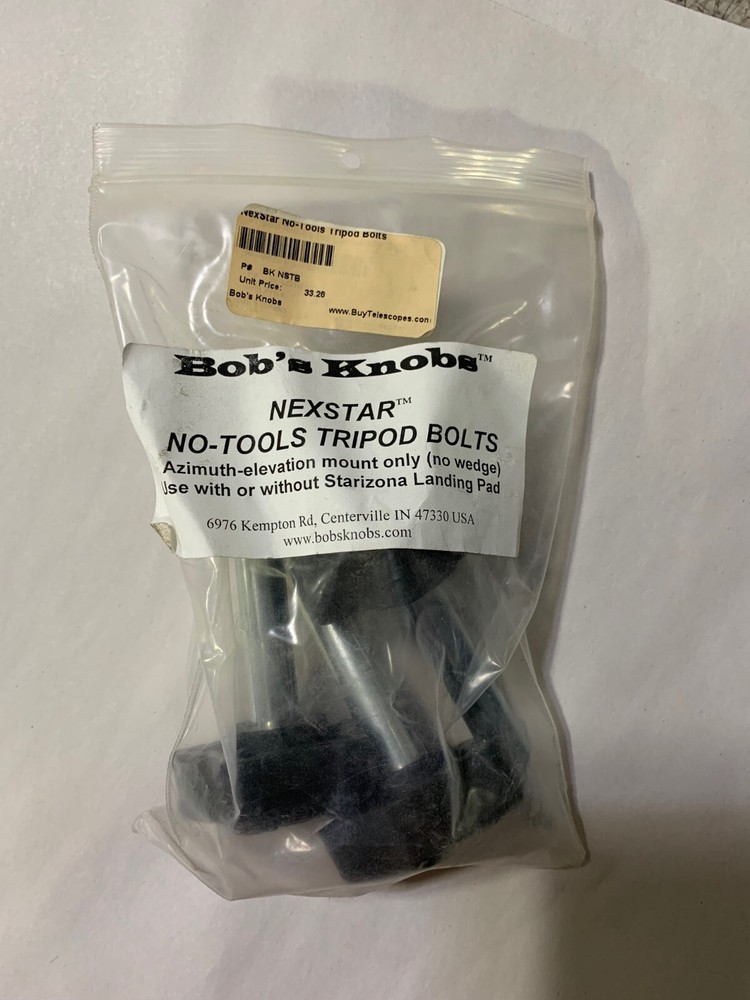 Bob's Knobs NEXSTAR No-Tool Tripod Bolts (BK NSTB)