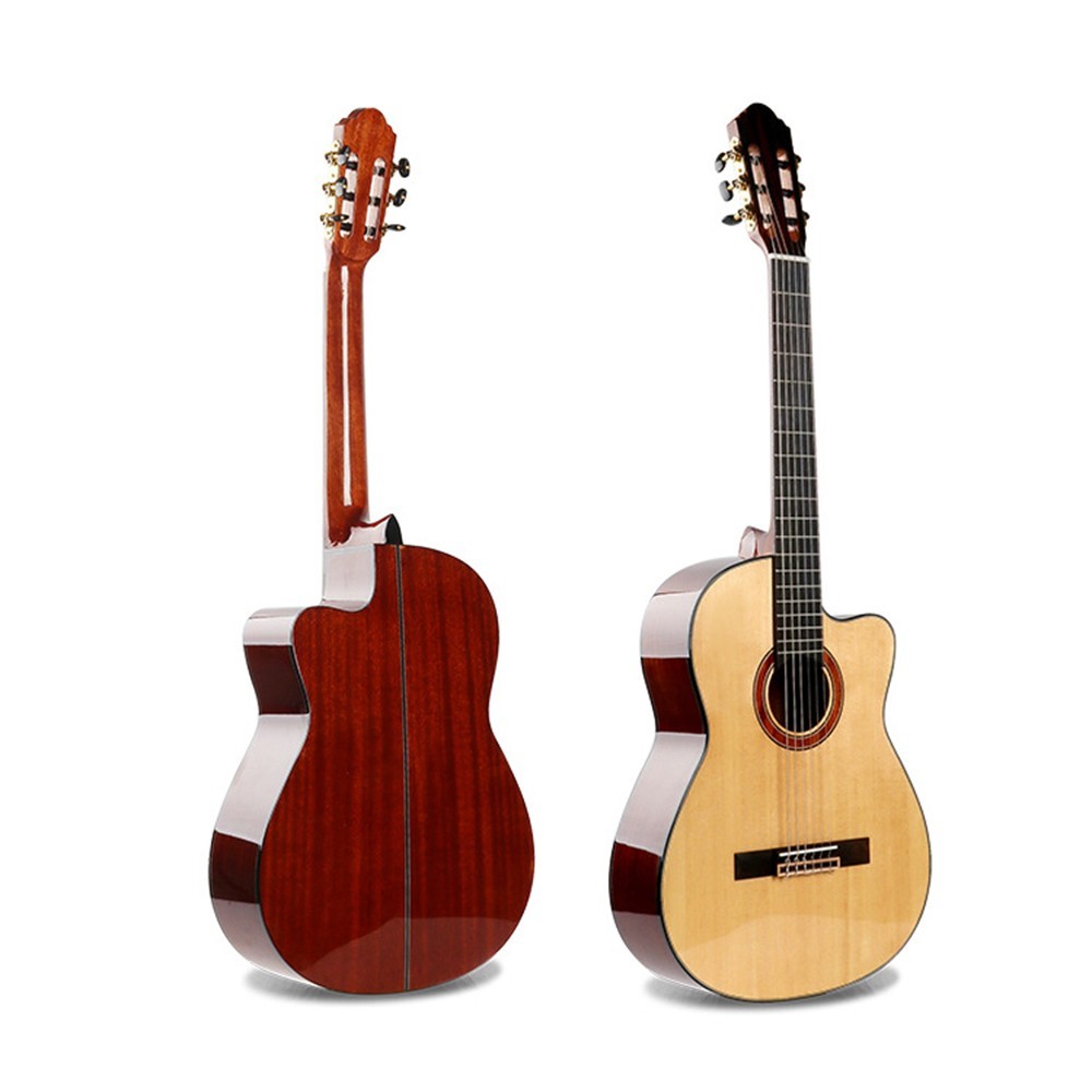 39-inch Cutaway Classical Guitar Solid Spruce Top Mellow Tone