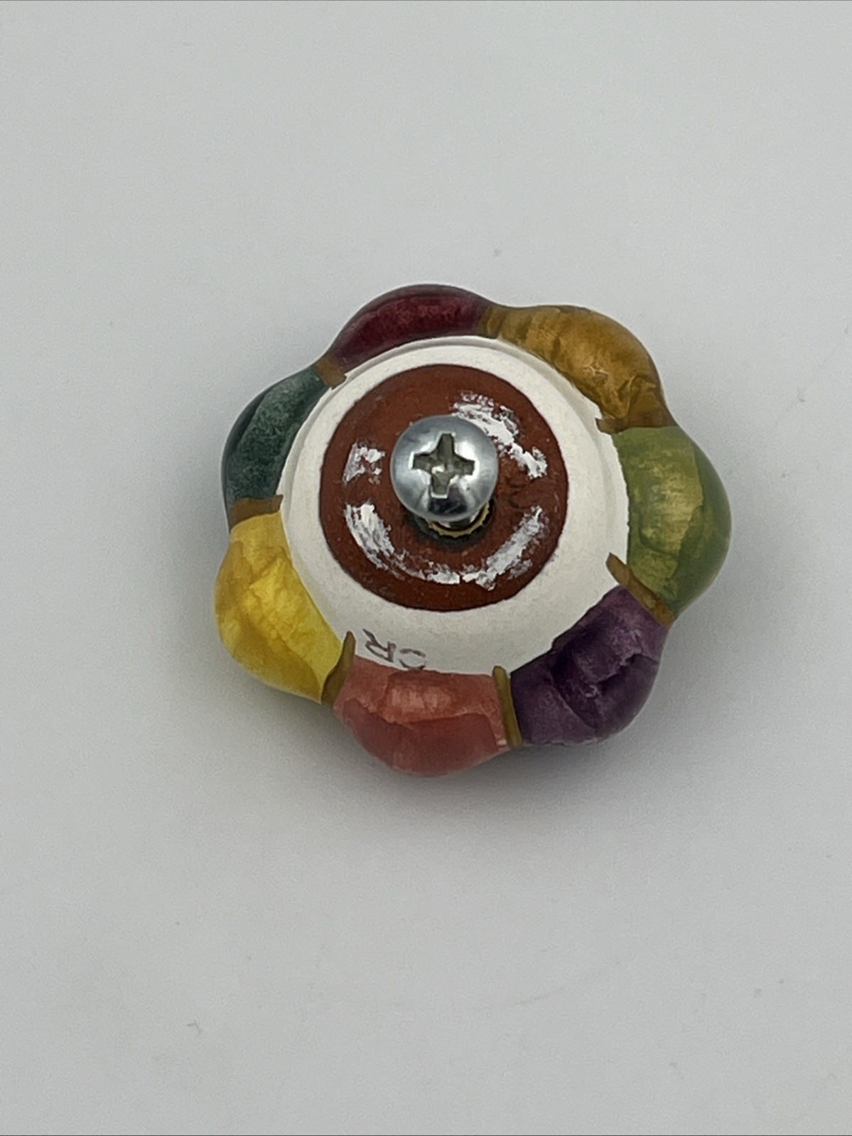 Mackenzie Childs 175” Majolica Rosie Posie Knob Pull With Hardware