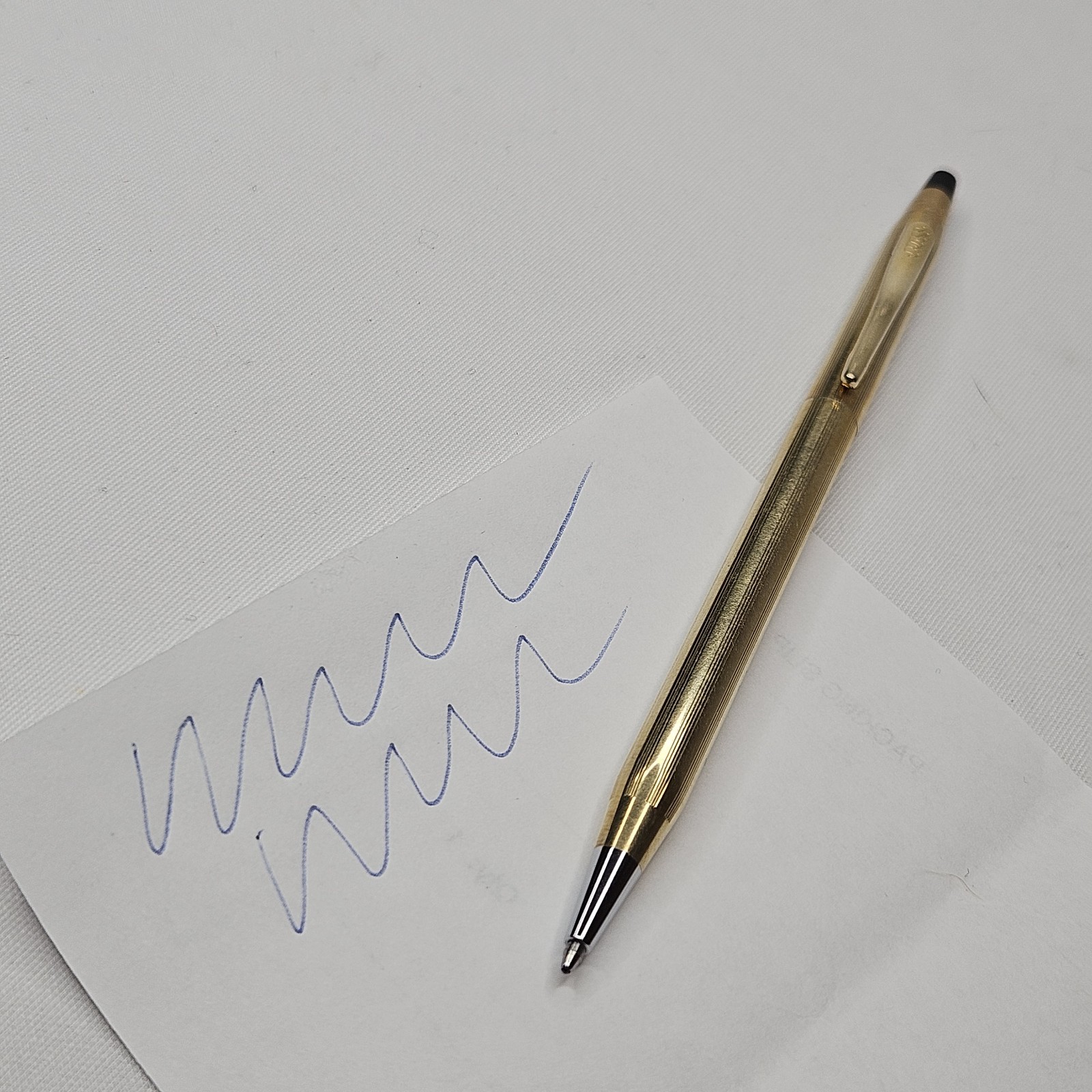 Vintage Cross Century Ballpoint Pen 1/20 10K Gold Filled • Blue Ink Made in USA