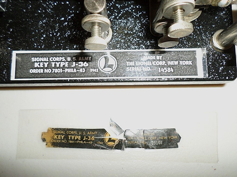 Vibroplex US Army J-36 Key