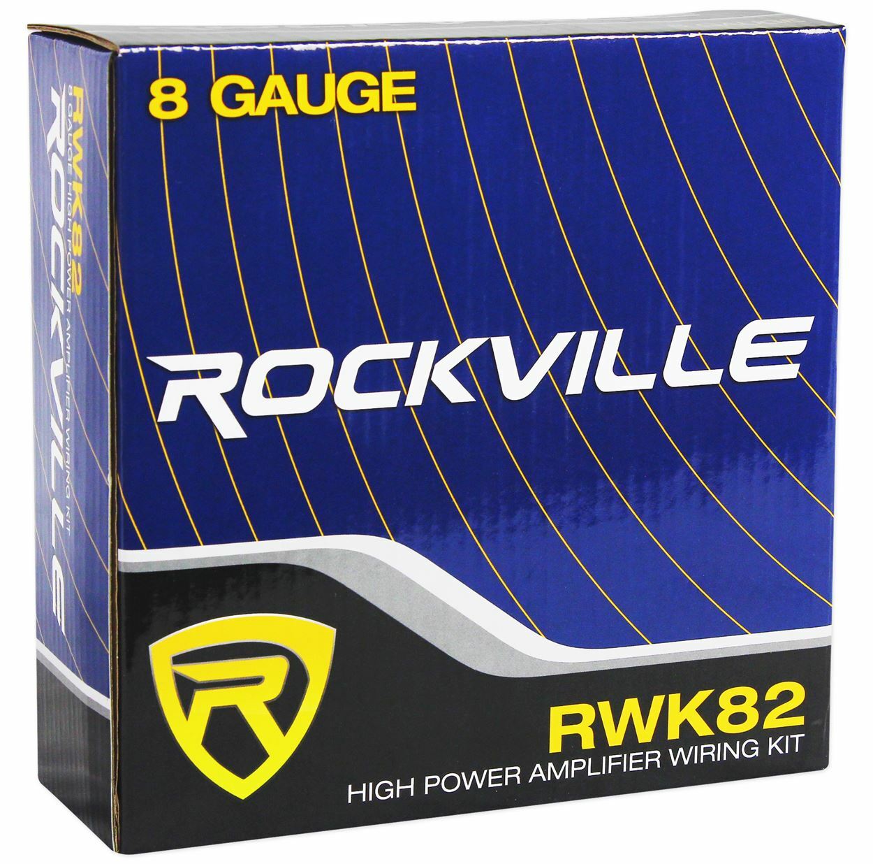 Rockville RWK82 8 Gauge 4 Chan Car Amp Wiring Installation Wire Kit (2) RCA's