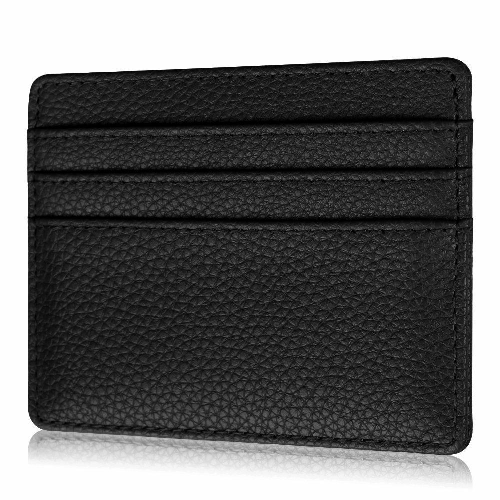 Credit Card Holder Case Sleeve with ID Window [RFID Blocking] Leather Wallet