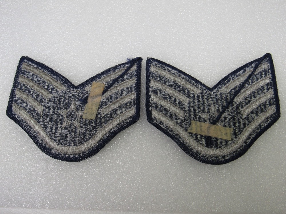 US Air Force Enlisted Staff Sergeant E-5 Rank Class A Dress Uniform Patch, Set