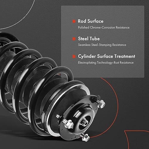 Front Pair (2) Complete Strut & Coil Spring Assembly Compatible with Saab 9-5