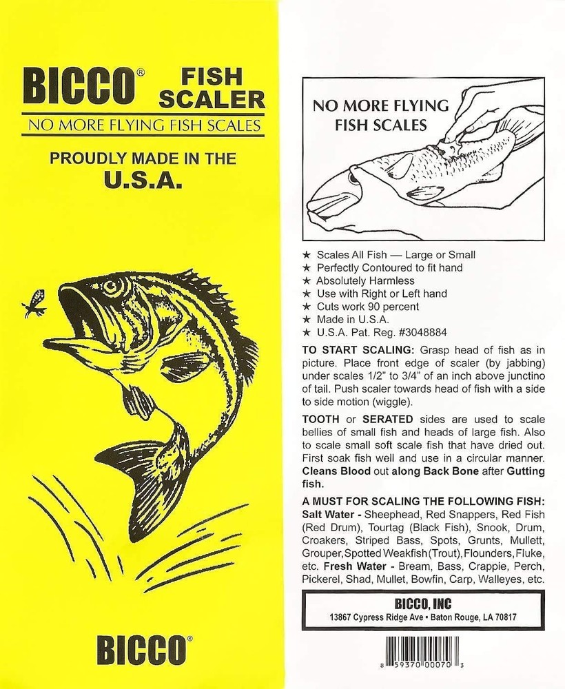 Bicco Plastic Fish Scaler (2-Pack)
