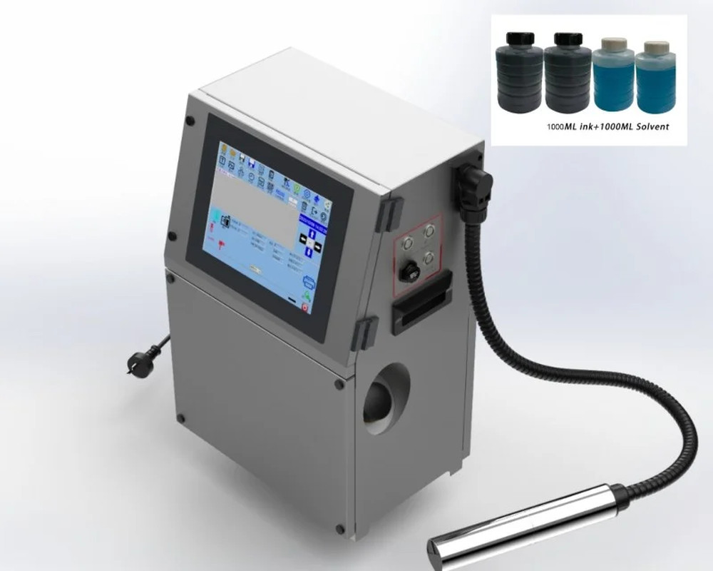 Automatic High-speed CIJ Date Batch Number Food Packaging Bag Inkjet Coding Mach