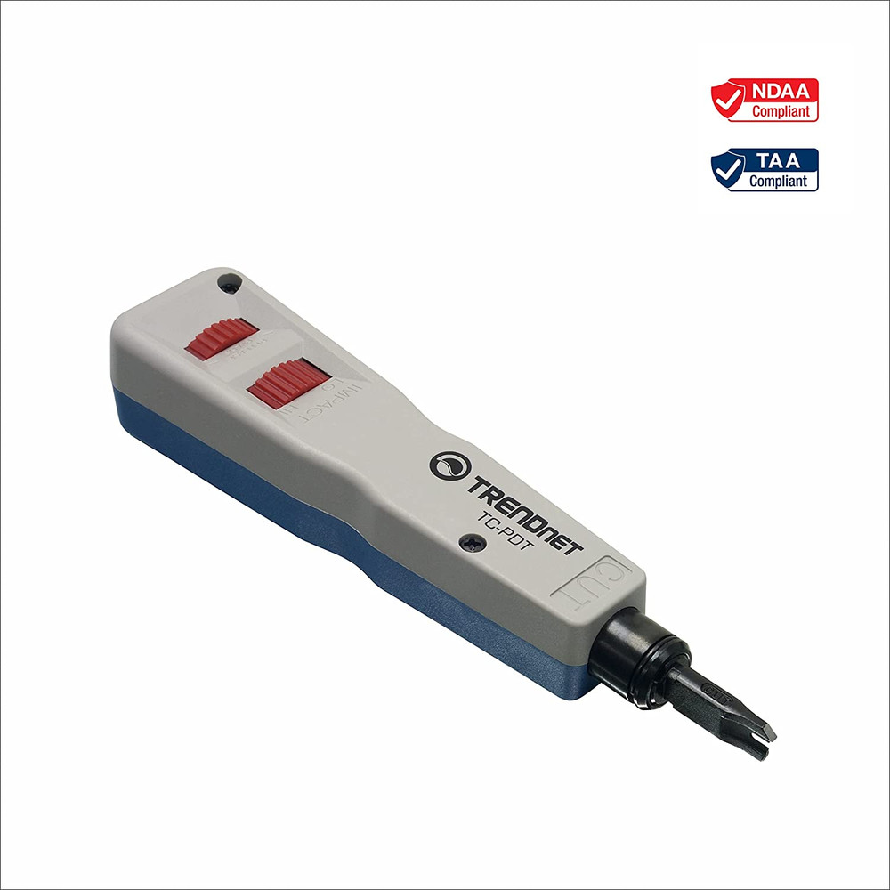Punch down Tool with 110 and Krone Blade, Insert & Cut Terminations in One Opera