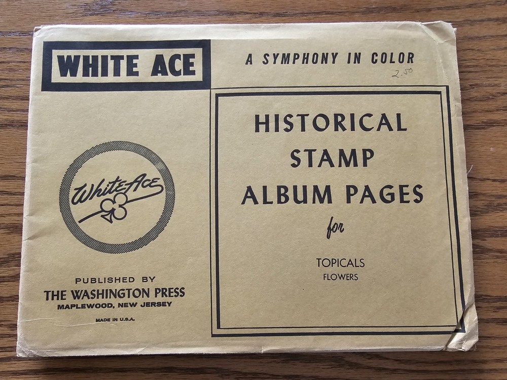 White Ace Stamp Supplement TOPICALS Flowers NOS