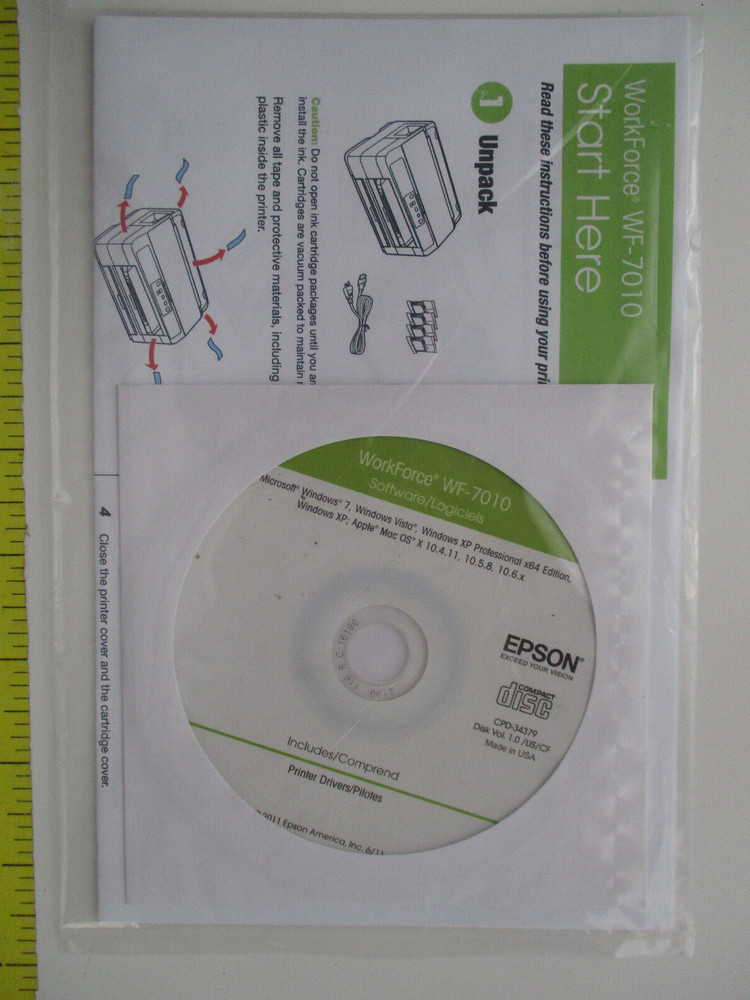 Setup SOFTWARE for EPSON WorkForce WF 7010  Printer Software