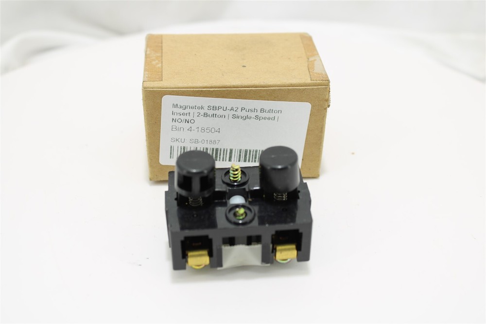 Magnetek SBPU-A2 Push Button Insert | 2-Button | Single-Speed | NO/NO