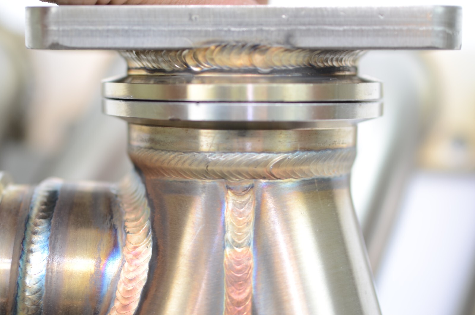 All Out Fab Precision v-band to T3 style flange adapter