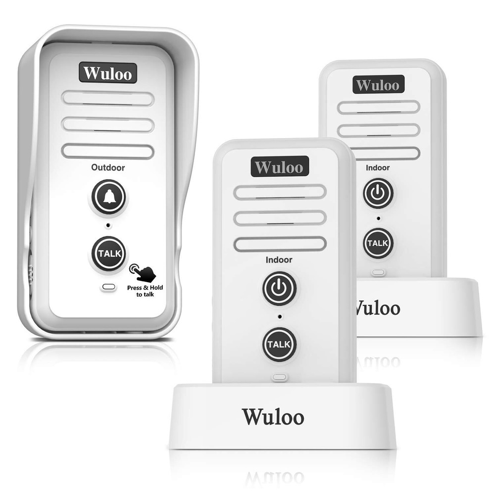 1/2 Mile Long Range Wireless Doorbell Intercom System with Rechargeable Battery