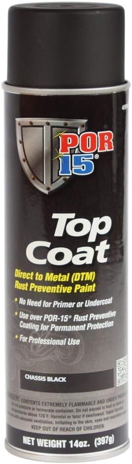 Top Coat, Chassis Black, 14 oz. Spray