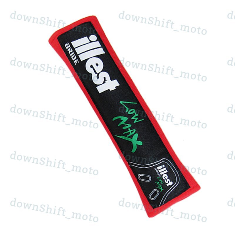 X2 Red JDM ILLEST BRIDE Seat Belt Cover Shoulder Pads Embroidery for Honda New
