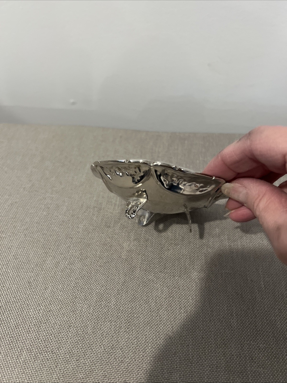 Silver-plate 4” Round Trinket Dish