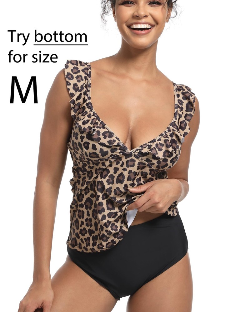 Dipinon Womens Modest Solid high Waisted Tummy Control Bikini Bottom Bathing ...