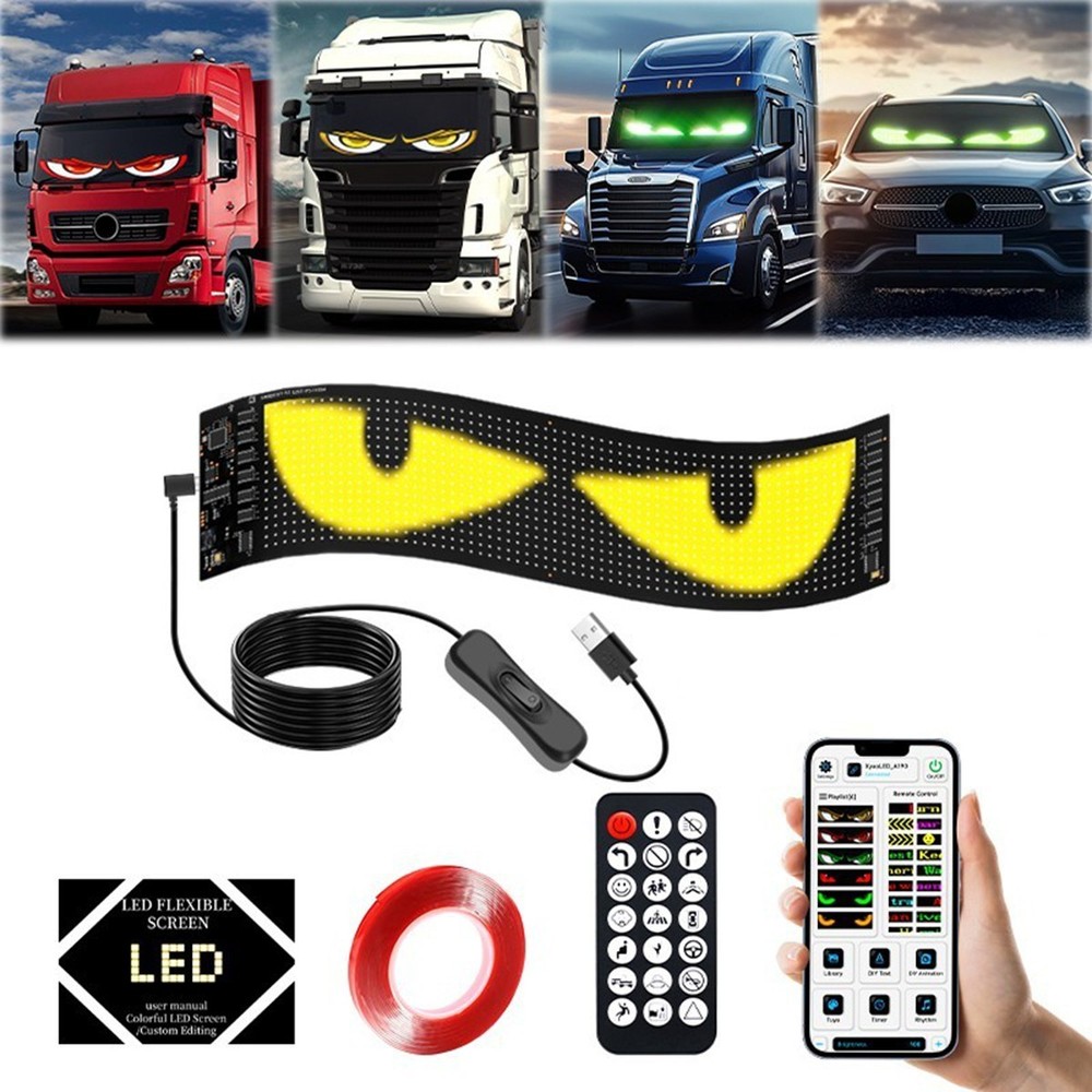 Flexible Addressable Pattern Scrolling Display RGB LED Matrix Pixel Panel USB 5V
