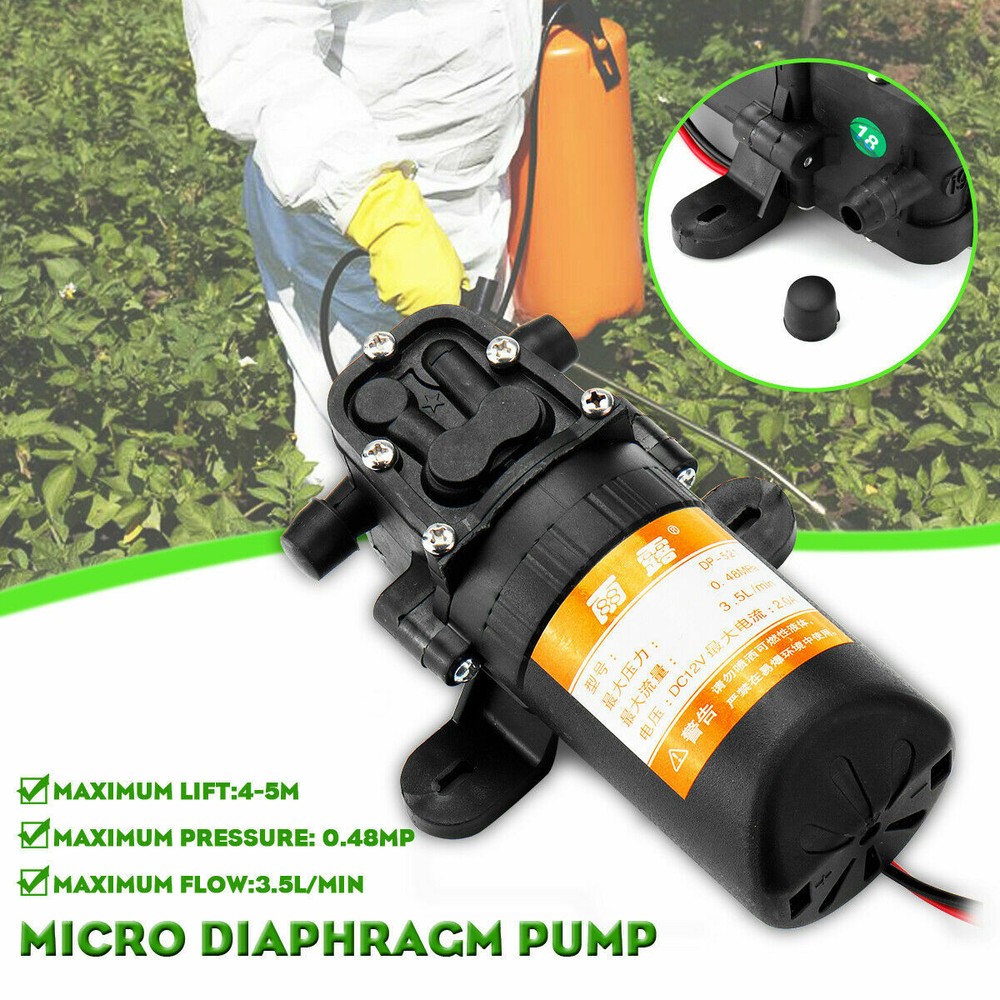 12V Water Pump 70PSI Self Priming Pump Diaphragm High Pressure Automatic Switch