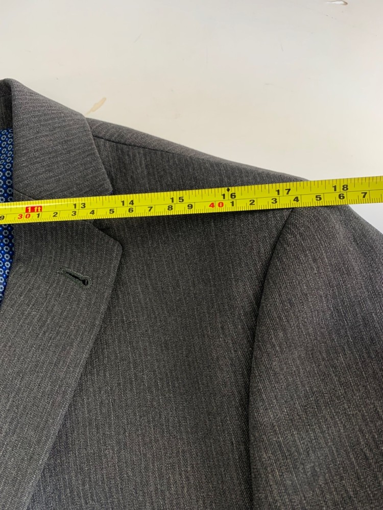 TAYLOR & WRIGHT BLAZER JACKET 40 REGULAR GREY Tailored Fit Button Up Formal
