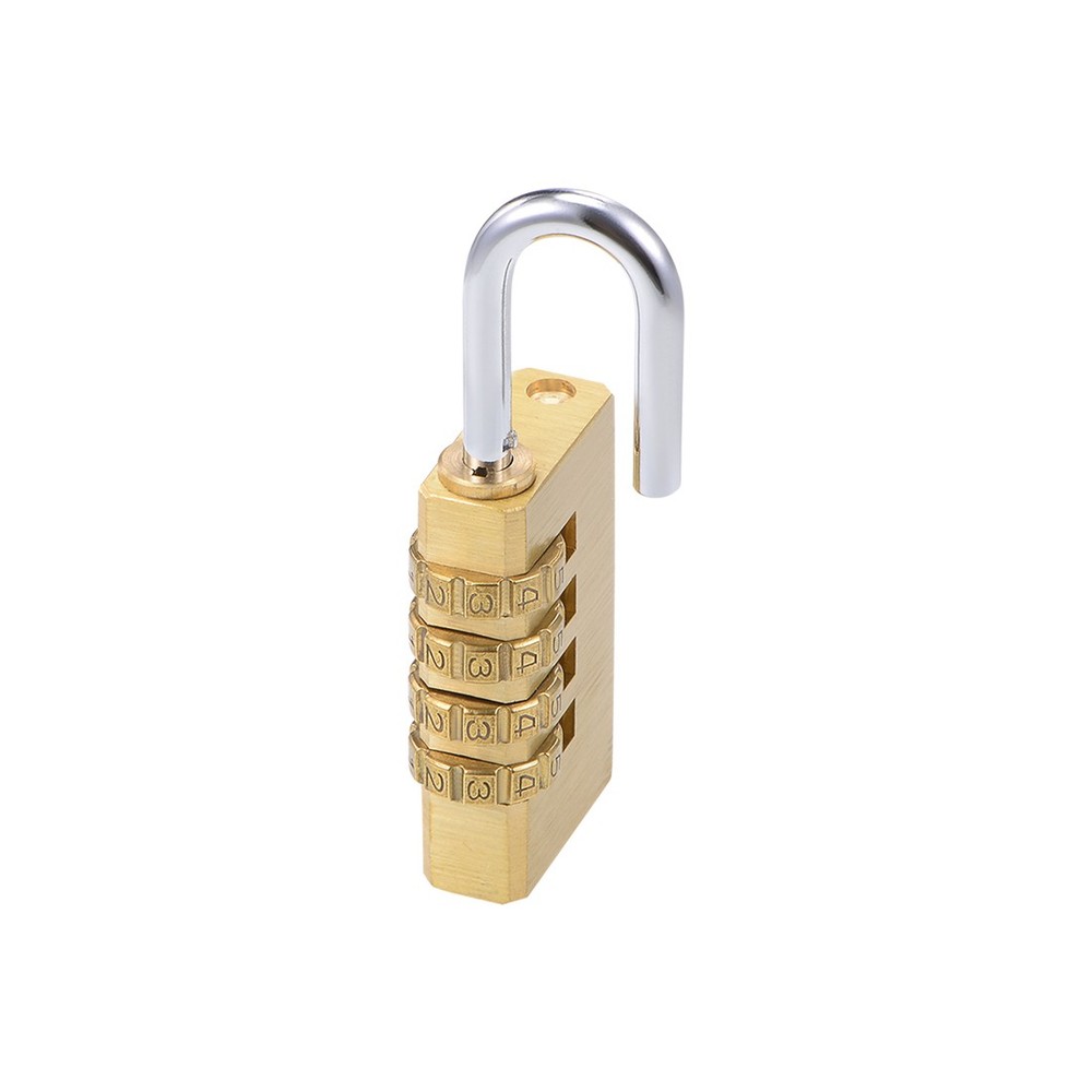 4 Digit Combination Padlock Brass Locks 5mm Shackle Diameter 2Pcs