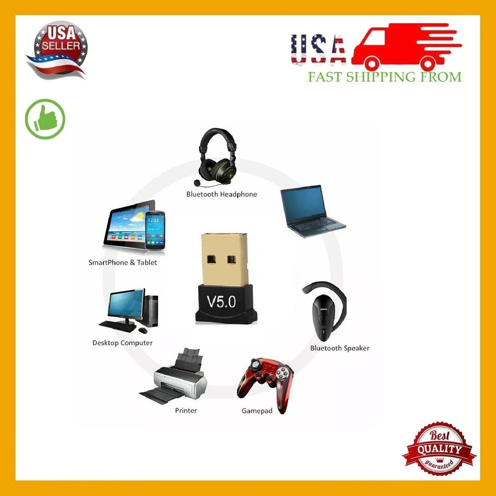 LOT 10 Mini USB Bluetooth Adapter CSR Dual Mode Receiver Windows 10/8/7/XP V5.0