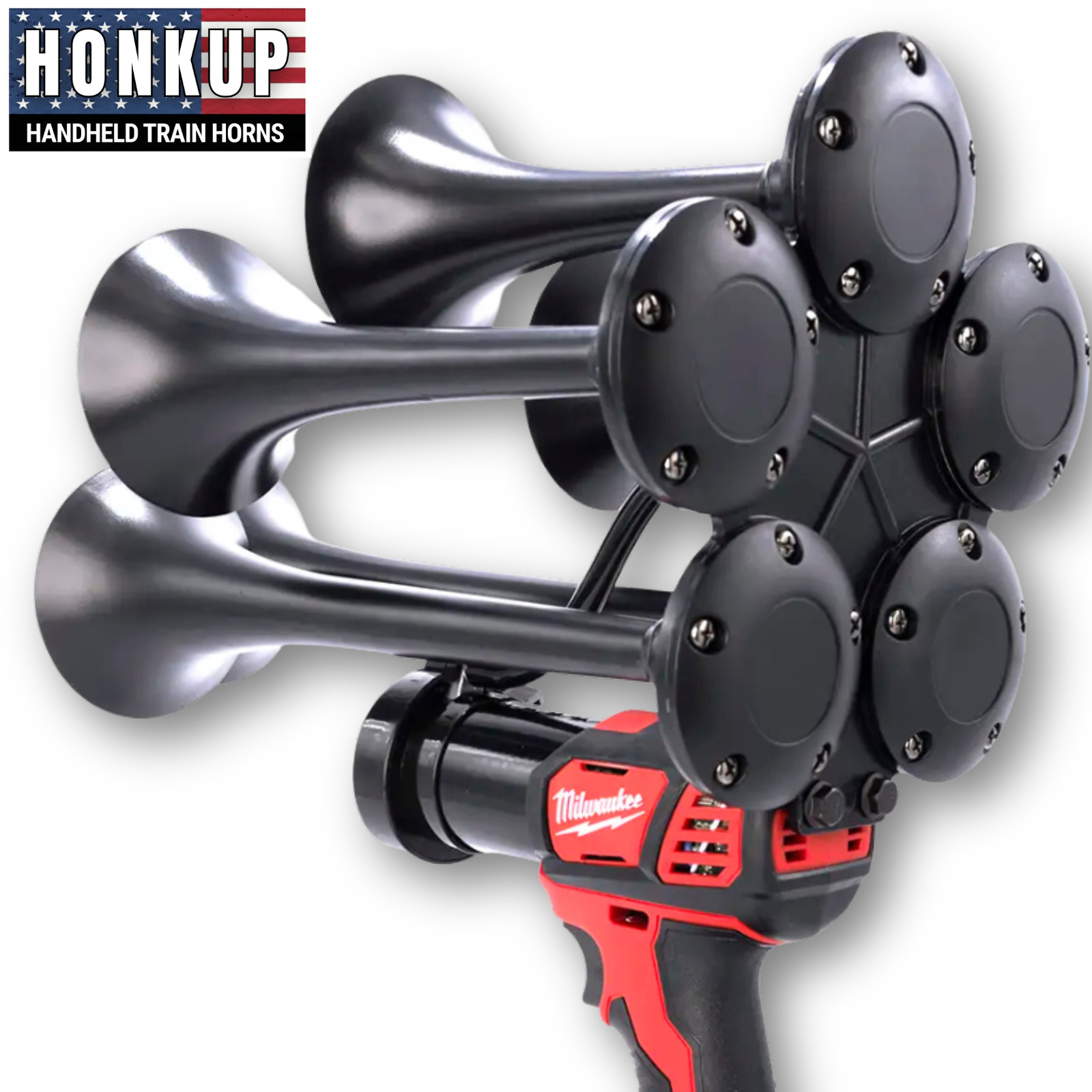 Milwaukee M18 Train Air Horn - Impact Drill Train Horn 5-Trumpet Penta + REMOTE