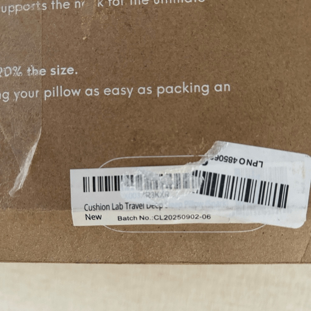 Cushion Lab Travel Deep Sleep Memory Foam Neck pillow, Green, NWT, Open box