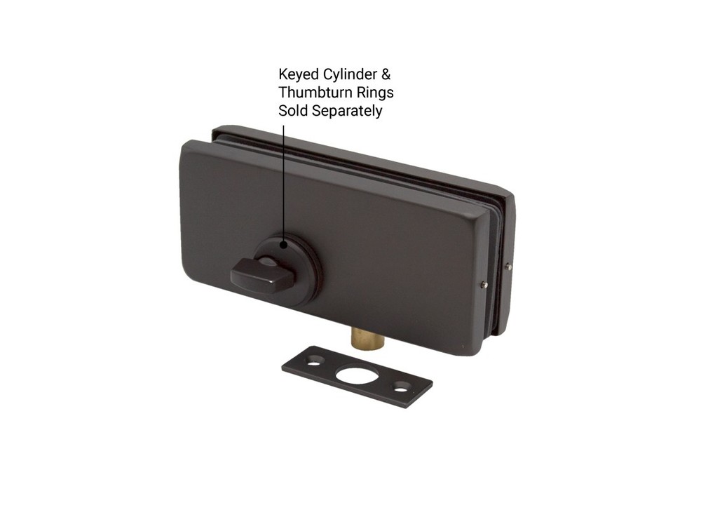 FHC PF215MB Patch Lock with 5/8" Diameter Bolt Throw - Matte Black
