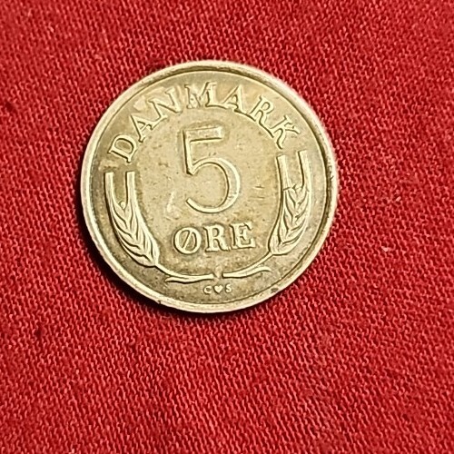 DENMARK 5 ORE 1969 KM Free Shipping