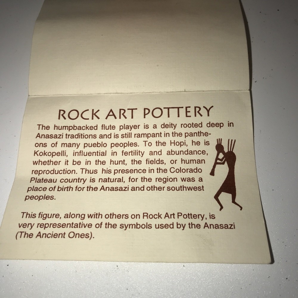 Cedar Mesa Native Pottery Rock Art.  Signed. 5.5"