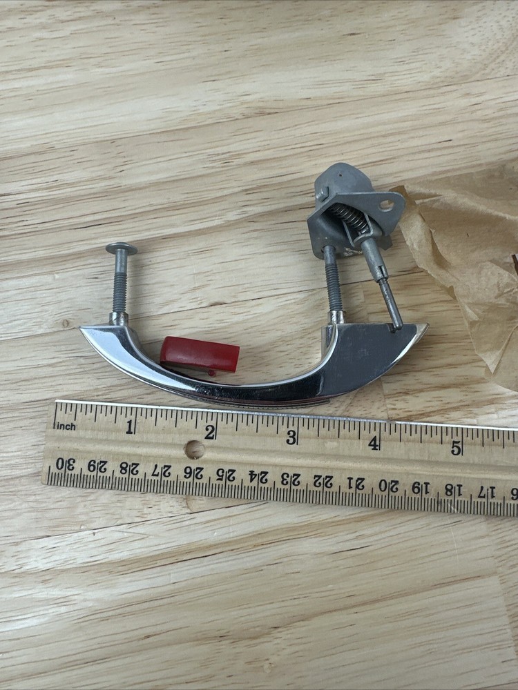 5 + EXTRAS Stanley Push Button Cabinet Pull Latch Set Princess Chrome Red 4221
