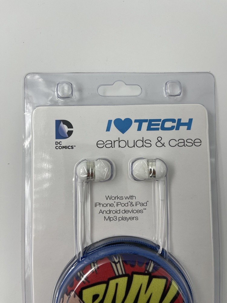 DC Comics Superman Earbuds & Case Flying Image BAM! Ipad Iphone Android