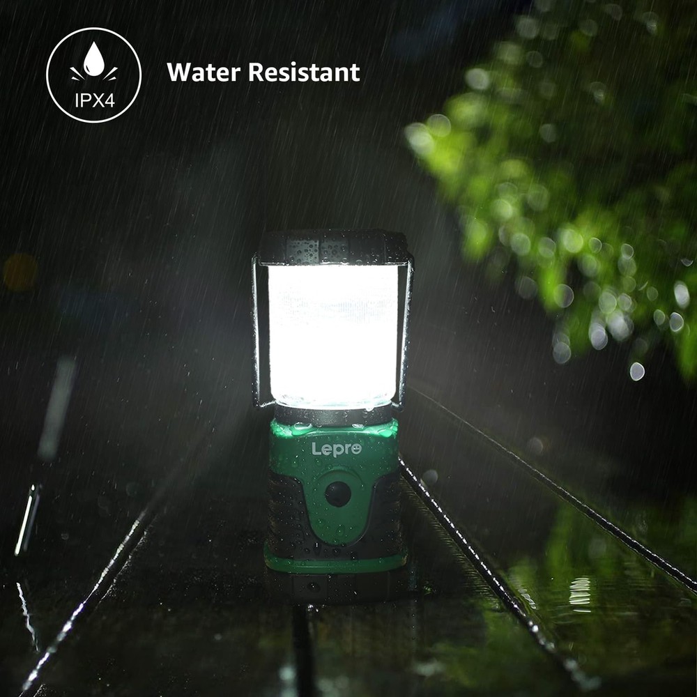 LED Camping Lantern, Mini Camping Lantern, 350LM, 4 Light Modes, 3 AA Battery...