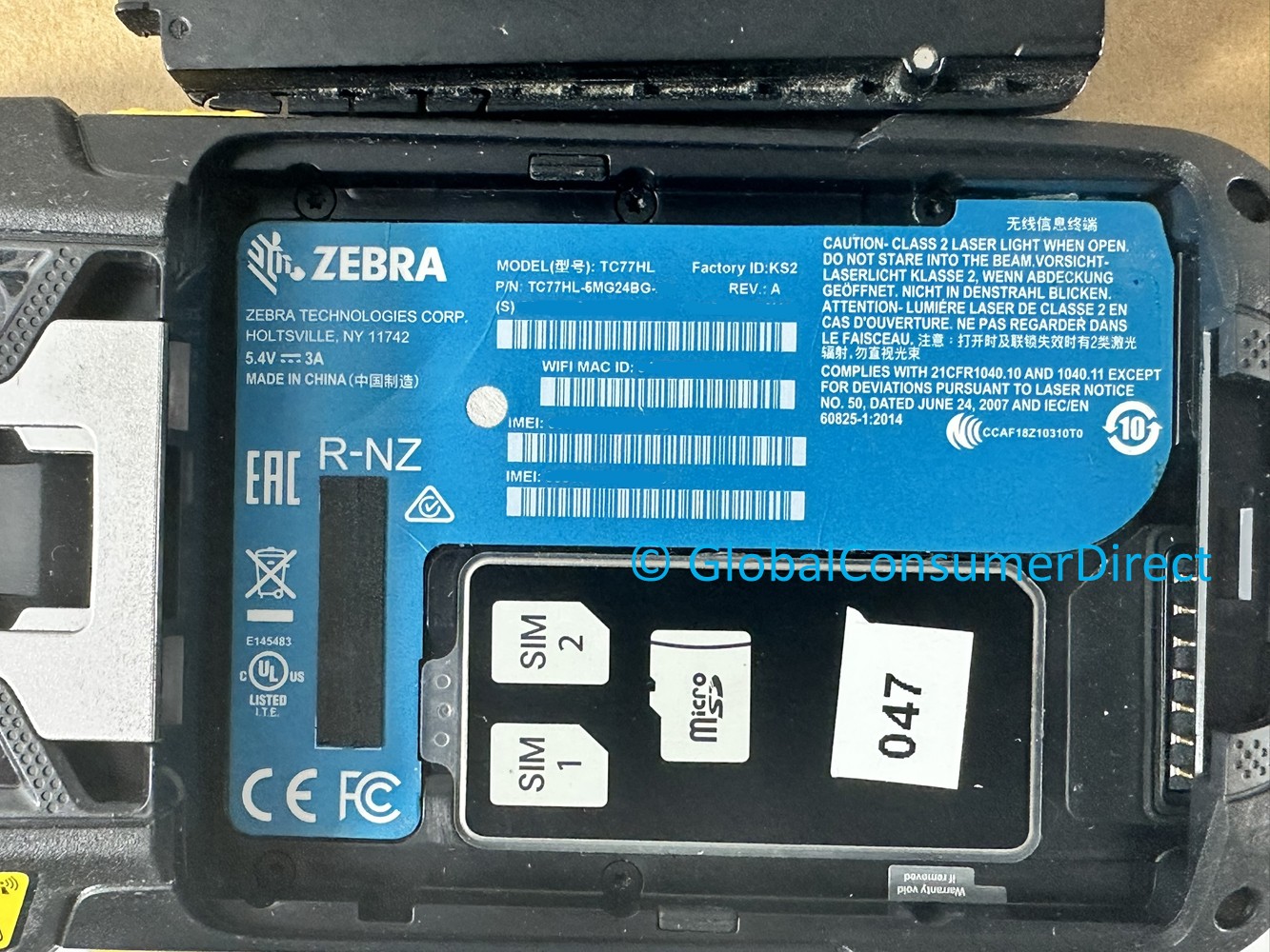 Zebra TC77 Android 14 Google Play 2D/1D/QR Barcode Scanner TC77HL-5ME24BG-NA